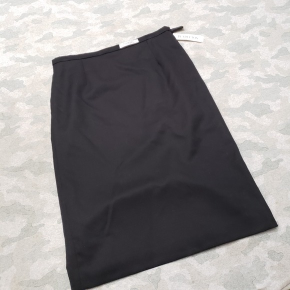 Pendleton Skirt Womens 8 Black Zip NWT Wool Pencil - Picture 2 of 11